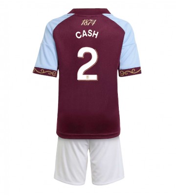 Aston Villa Matty Cash #2 Hemmakläder Barn 2025-26 Kortärmad (+ Korta byxor)